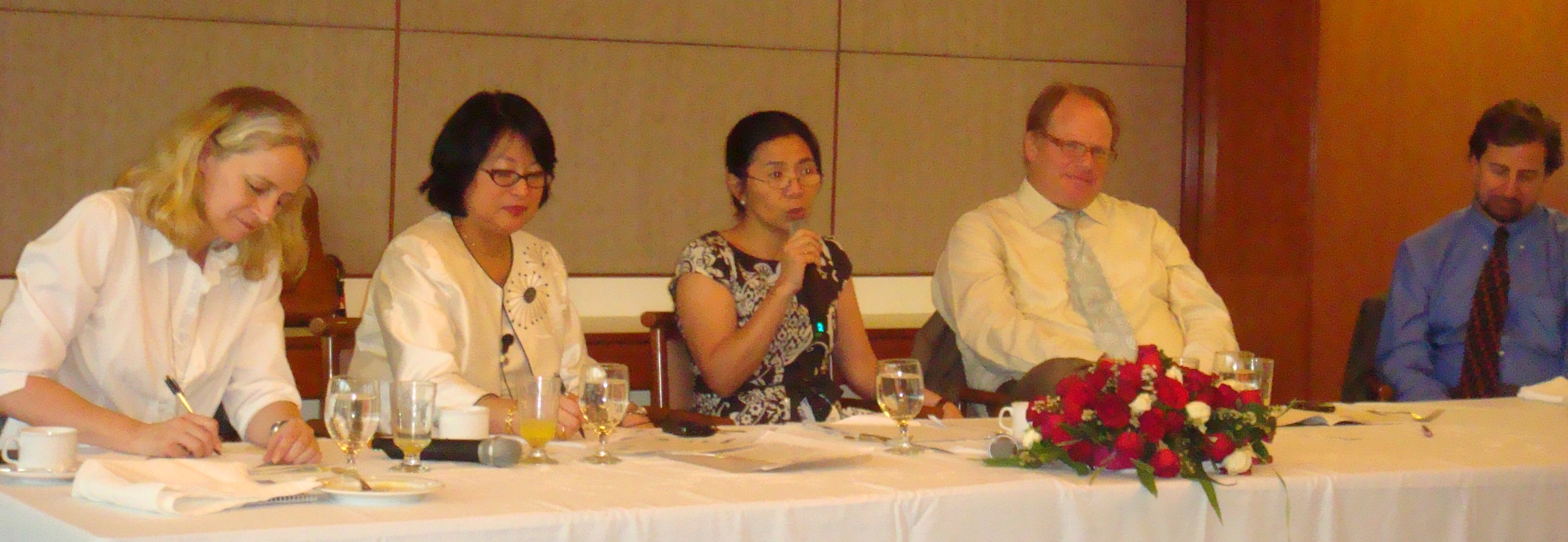 Theary Seng at luncheon panelist ANSA-EAP Angge at ADB Headquarters in Manila, 17 Feb. 2010 Theary Seng at Luncheon Panel (ADB Manila, 17 Feb. 2010)