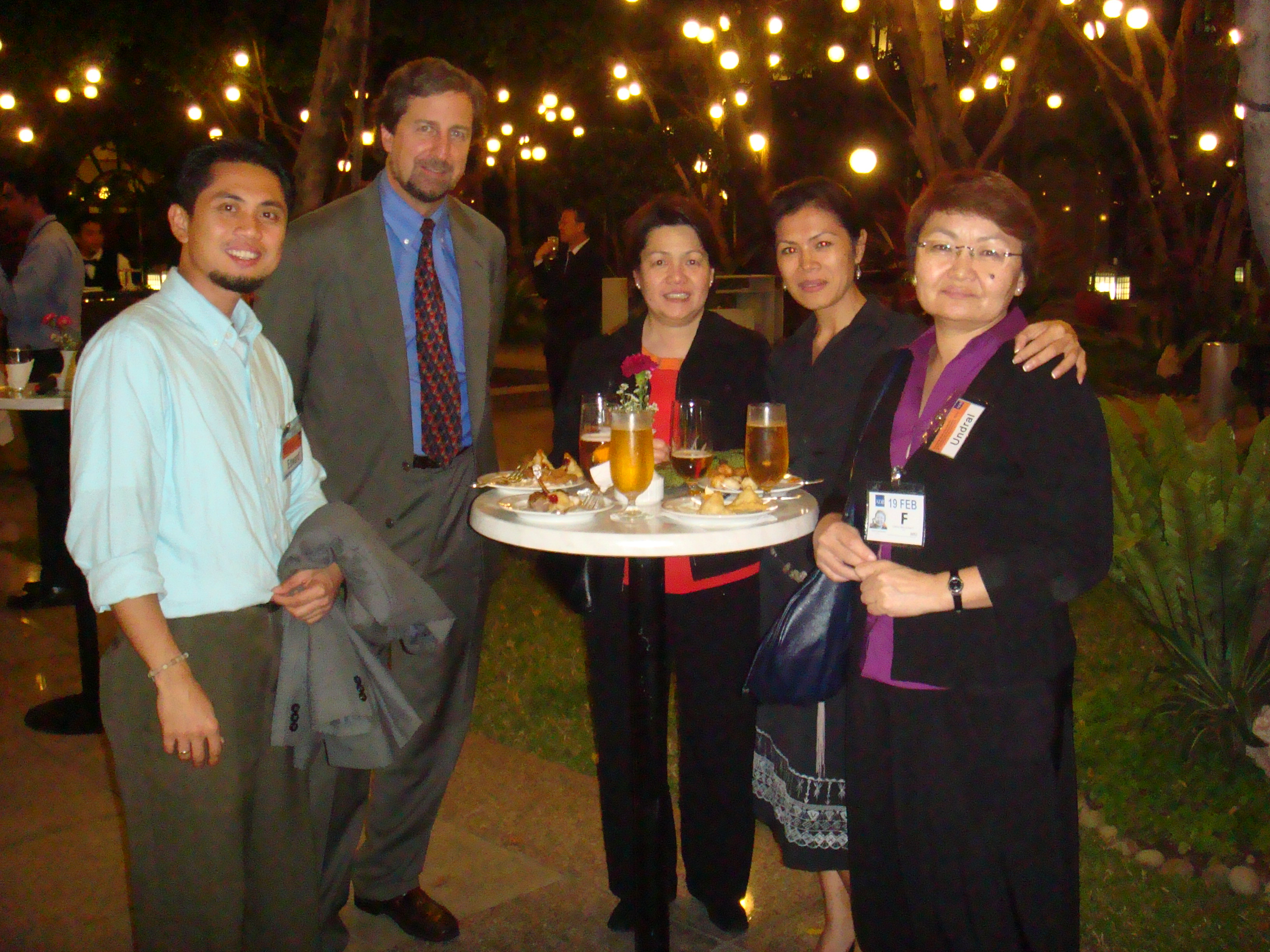 Theary Seng with friends at reception (ADB Manila, 17 Feb. 2010) Theary Seng with Eric Henry, Helen Garcia, Edward Gacusana, Undral Gombodorj at reception ADB garden Manila, the Philippines, 17 Feb. 2010