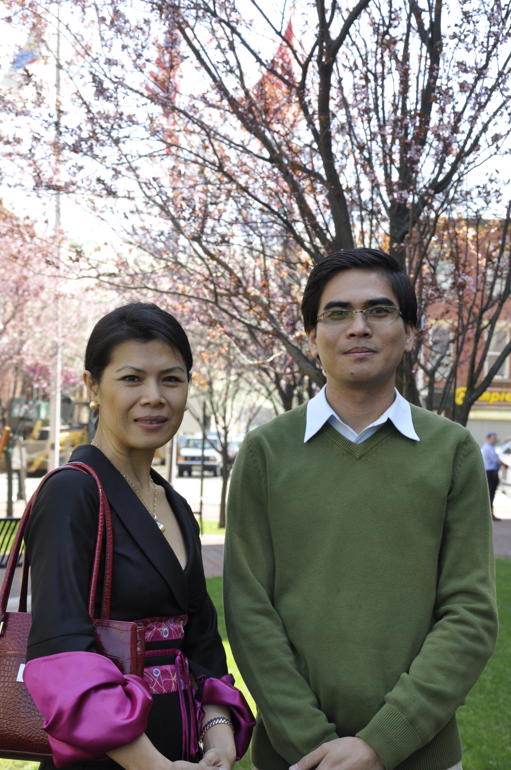 Theary Seng and Dy Khamboly (author of first KR history book in school curriculum and Ph.D student), Rutgers School of Law, 2 April 2010