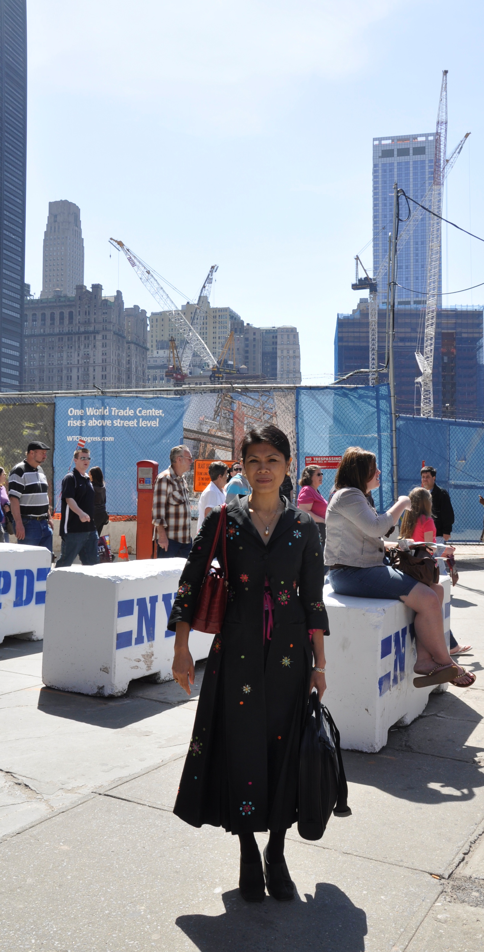 Theary Seng at the World Trade Center site, 2 April 2010