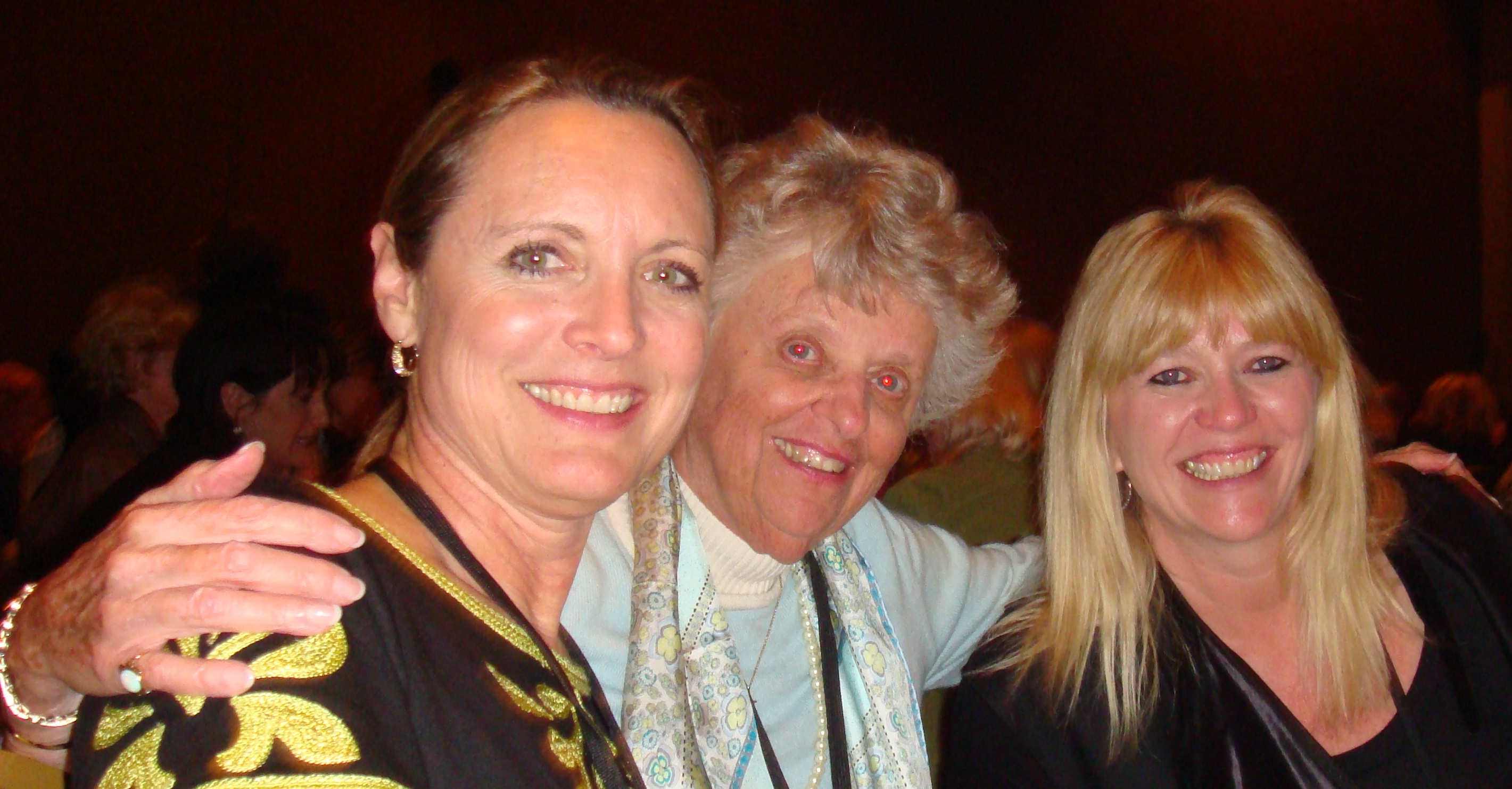 Cynthia Breilh, Jean Graham Ford, friend at head table at International Women's Day dinner reception (Sheraton Premiere Hotel, 8 March 2010)
