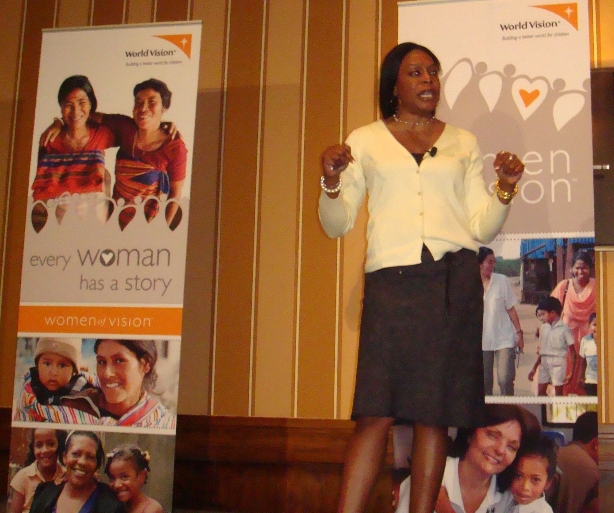 Dr. Ayoade Olatunbosun-Alakija speaking on Gender Justice at lunch (Women of Vision, Sheraton Premiere at Tyson's Corner, 8 March 2010)