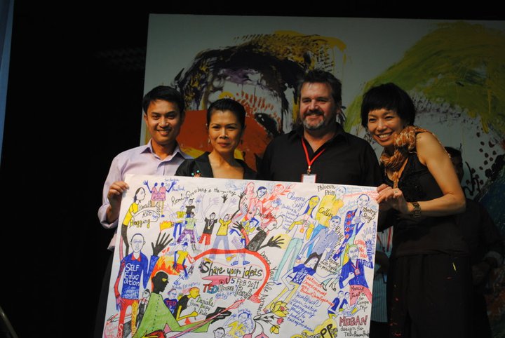 Phloeun Prim, Theary Seng, Chris Noble, Keeda Oikawa TEDxPNH, Feb. 2011