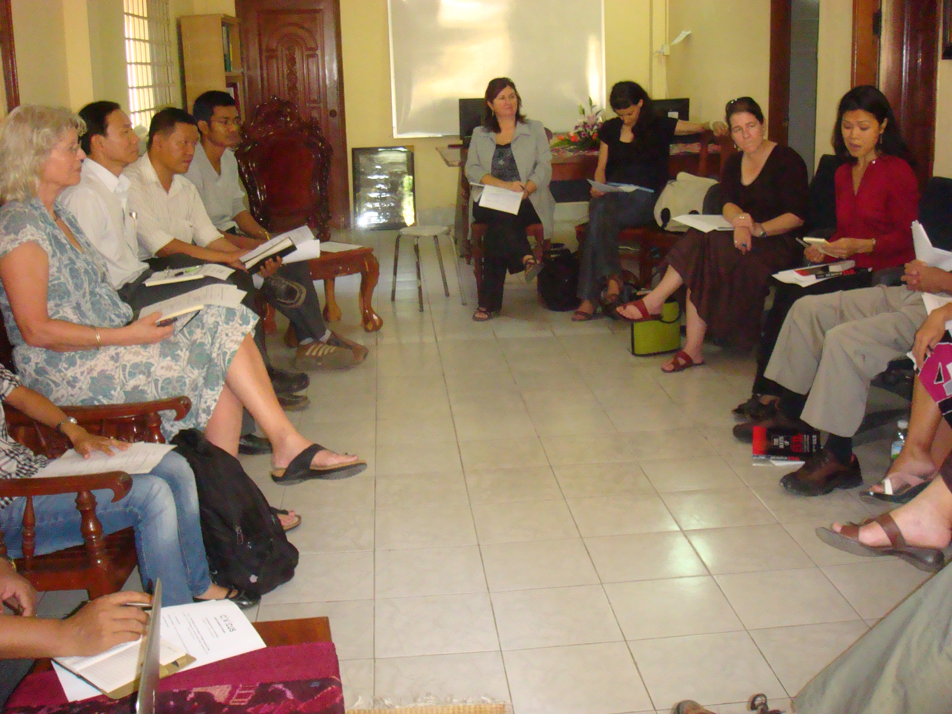Theary Seng, Dr. Ervin Staub at CIVICUS Cambodia, 10 March 2011