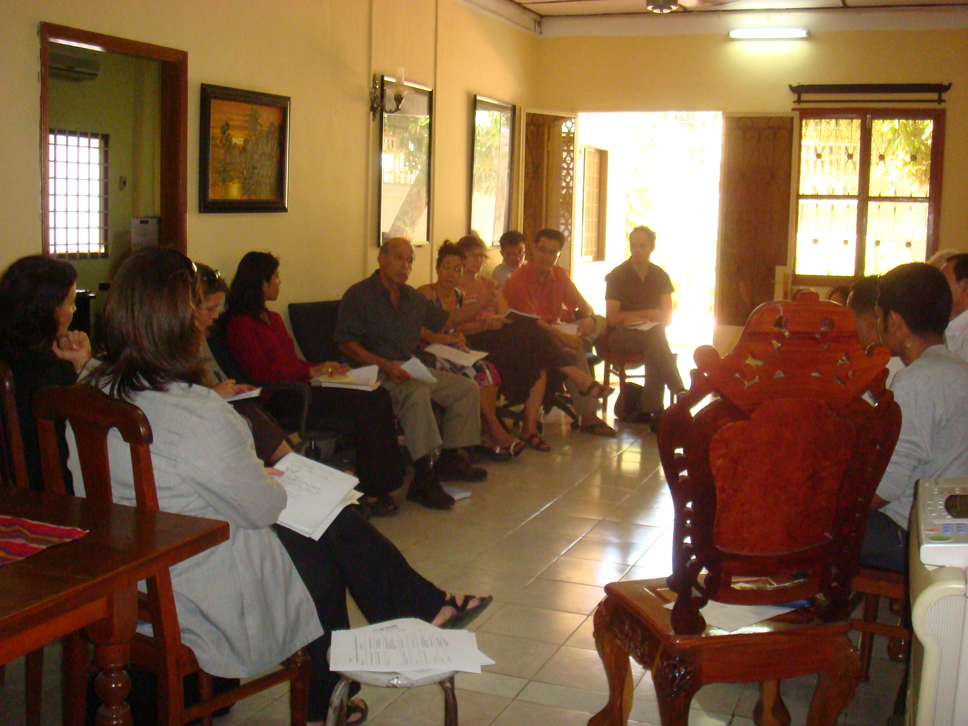 Theary Seng, Dr. Ervin Staub at CIVICUS Cambodia, 10 March 2011