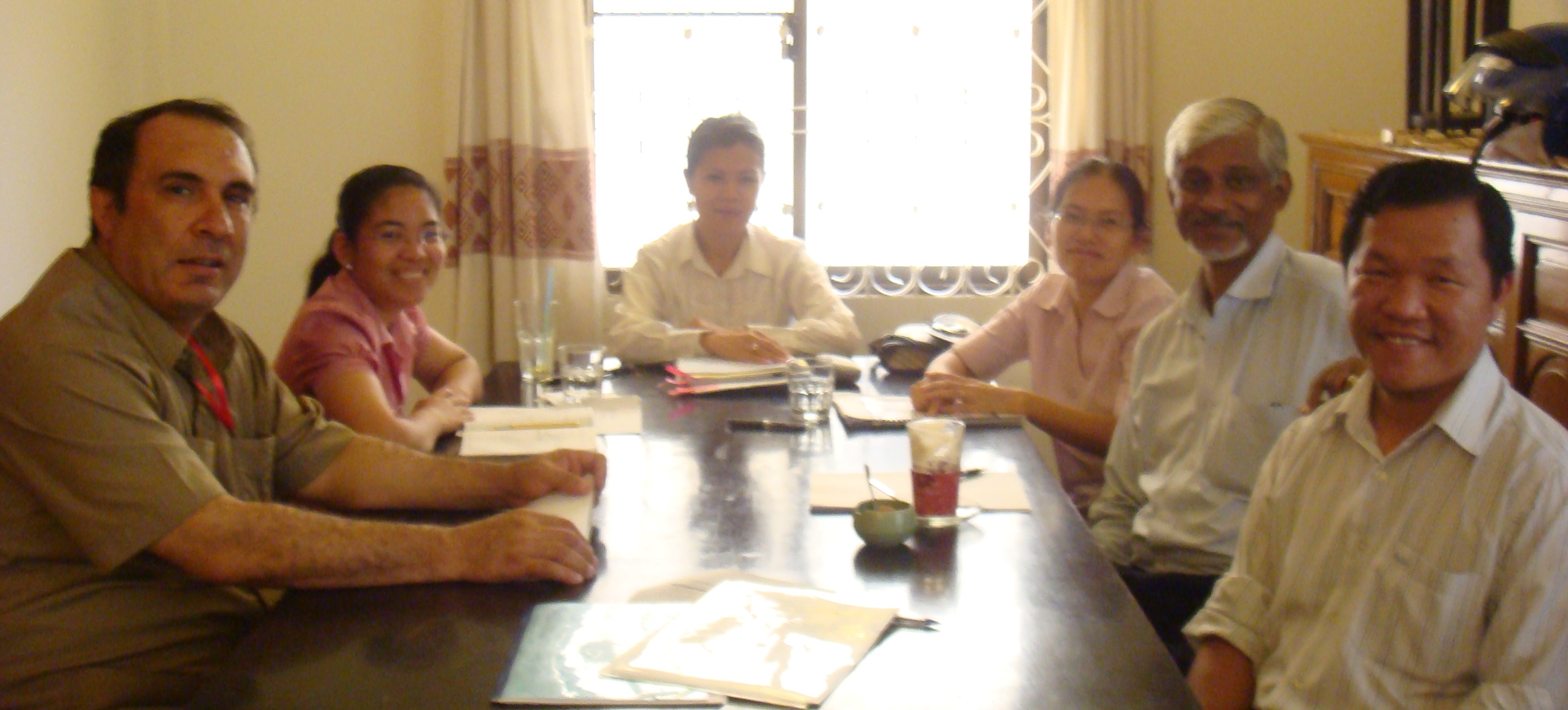 Theary Seng, Ray Leos, Raju Bhagwat, Haidy Ear-Dupuy, Mao Pouthyroth (Phnom Penh, July 2010)
