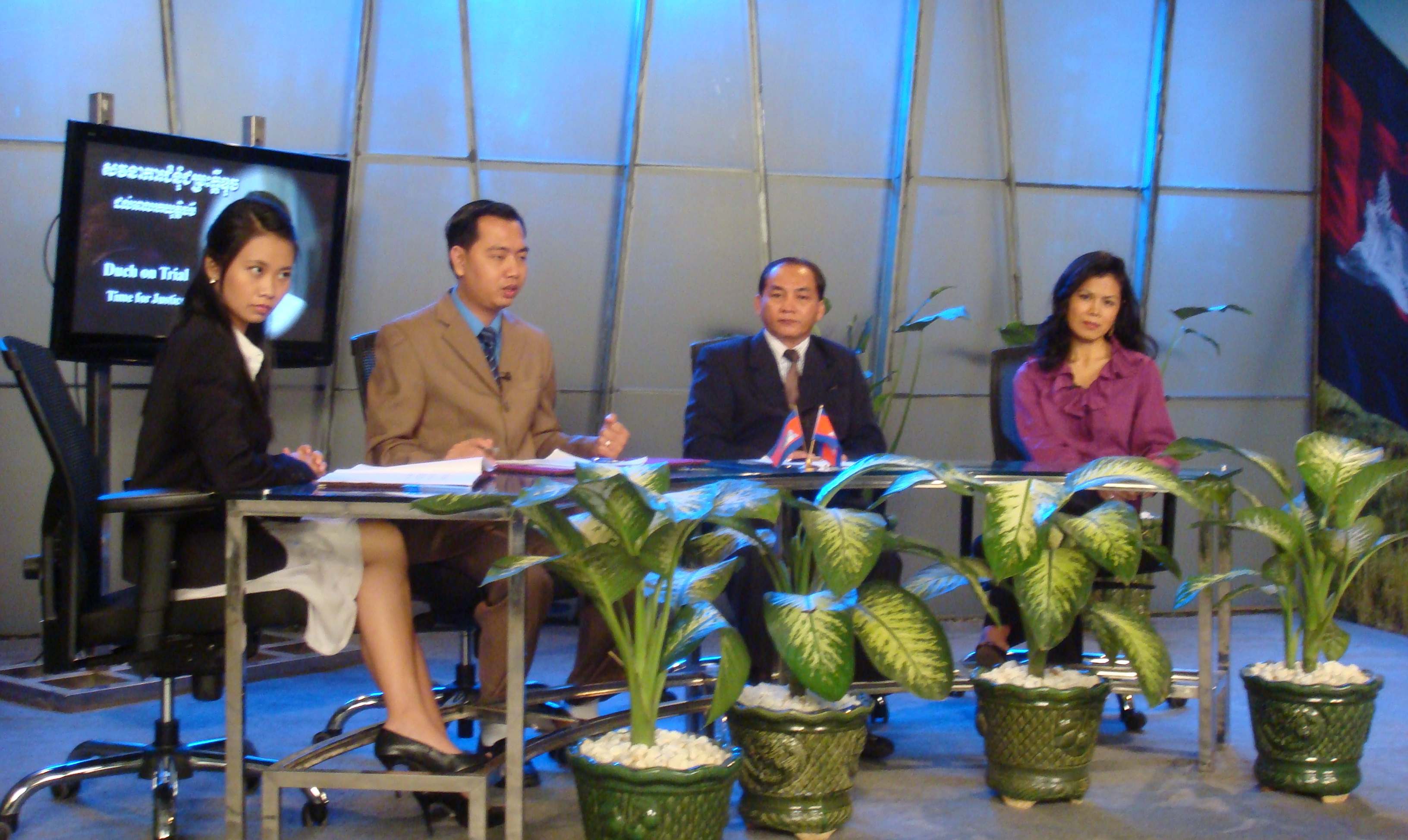 Theary Seng at CTN studio, 20 Aug. 2010