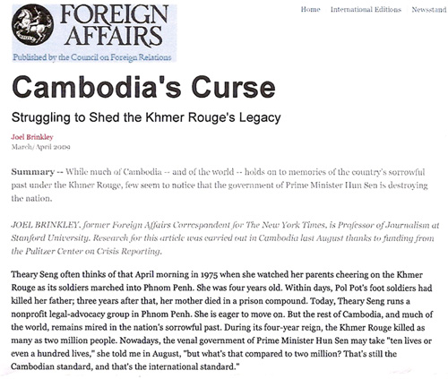 Foreign Affairs - Cambodia's Curse (Theary Seng)