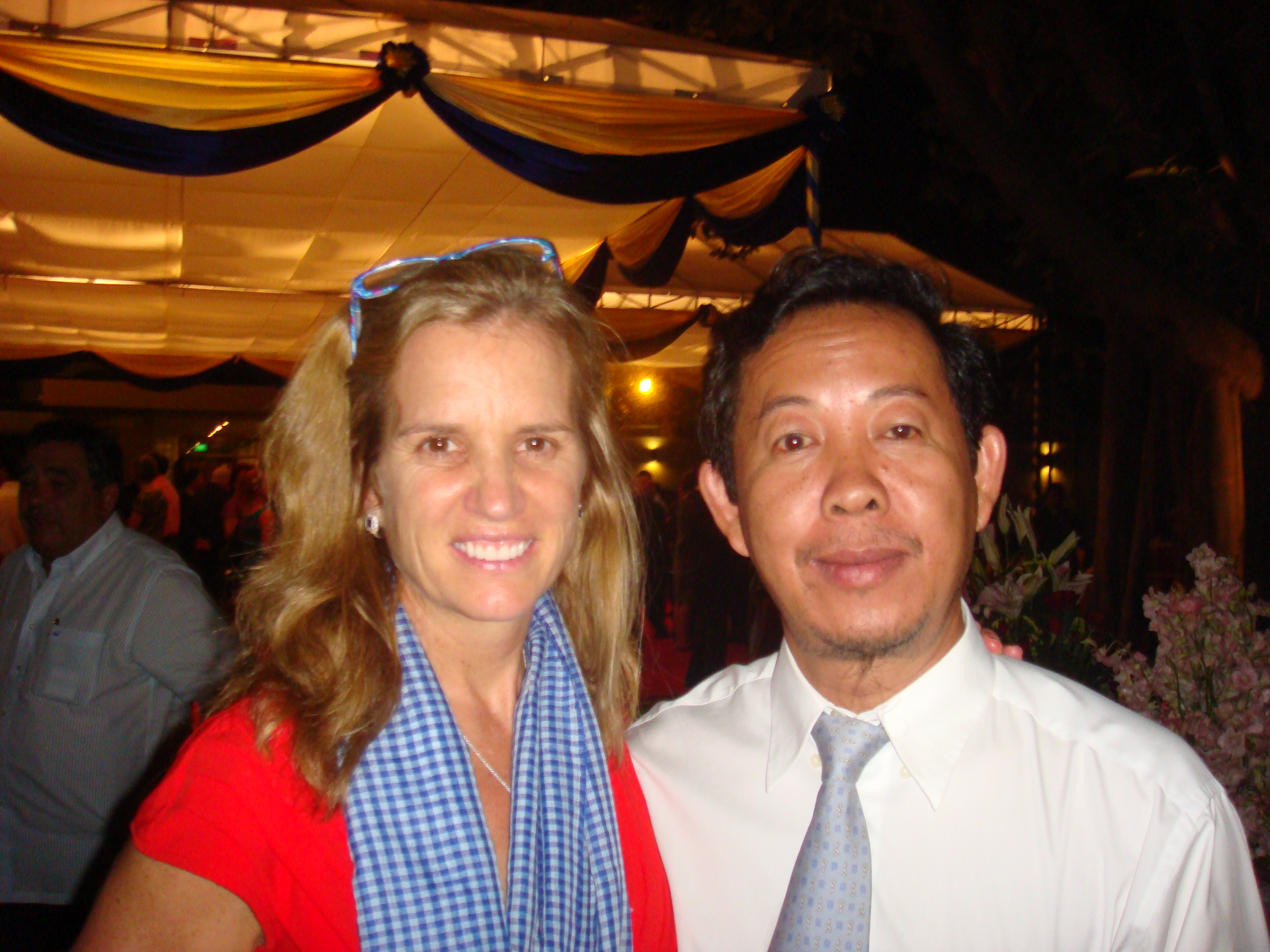 Kerry Kennedy, Rong Chhun at the EU reception, 24 Feb. 2011
