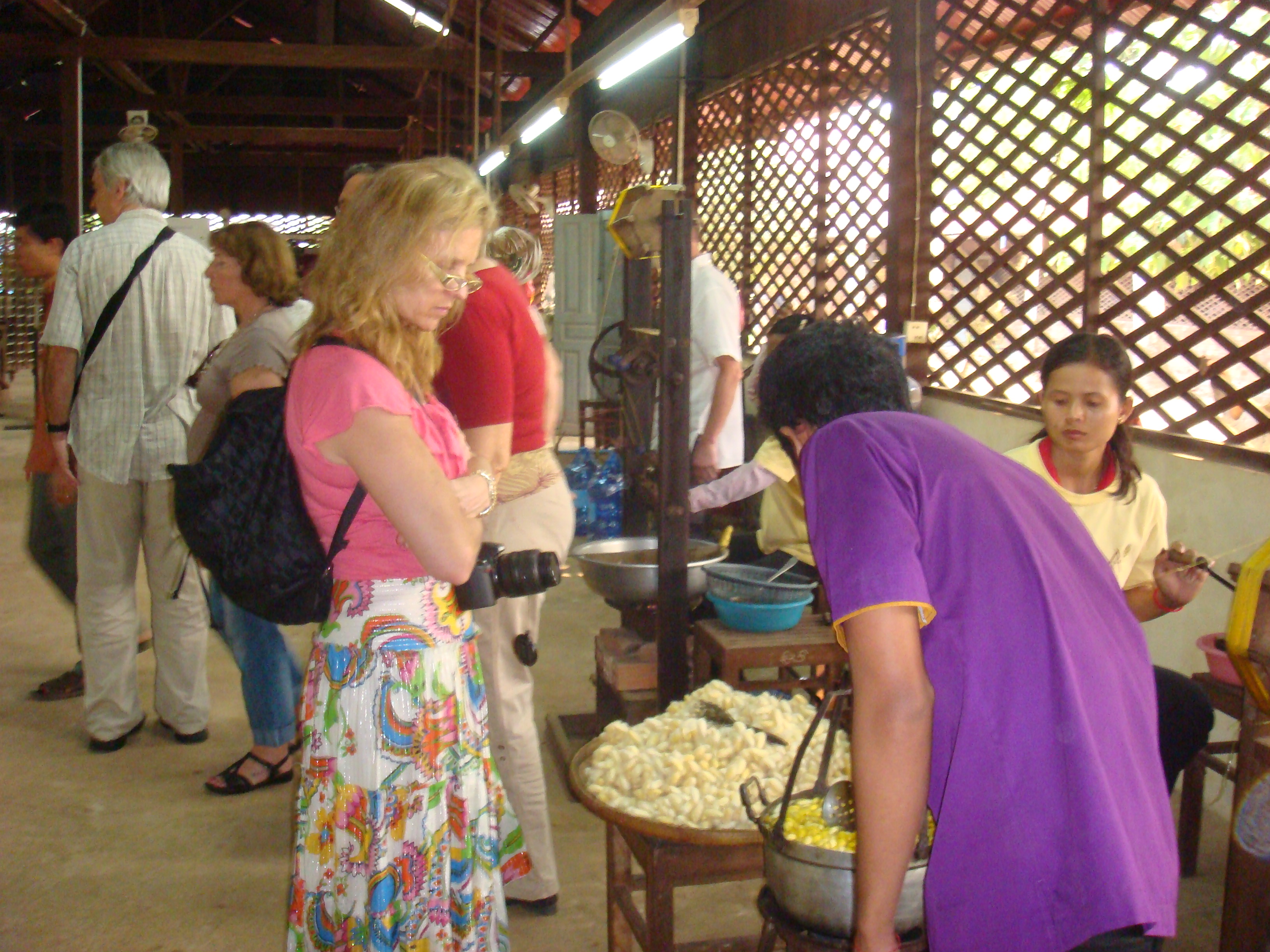 Kerry Kennedy at Silk Farm, Artisans d'Angkor, Siem Reap, 25 Feb. 2011