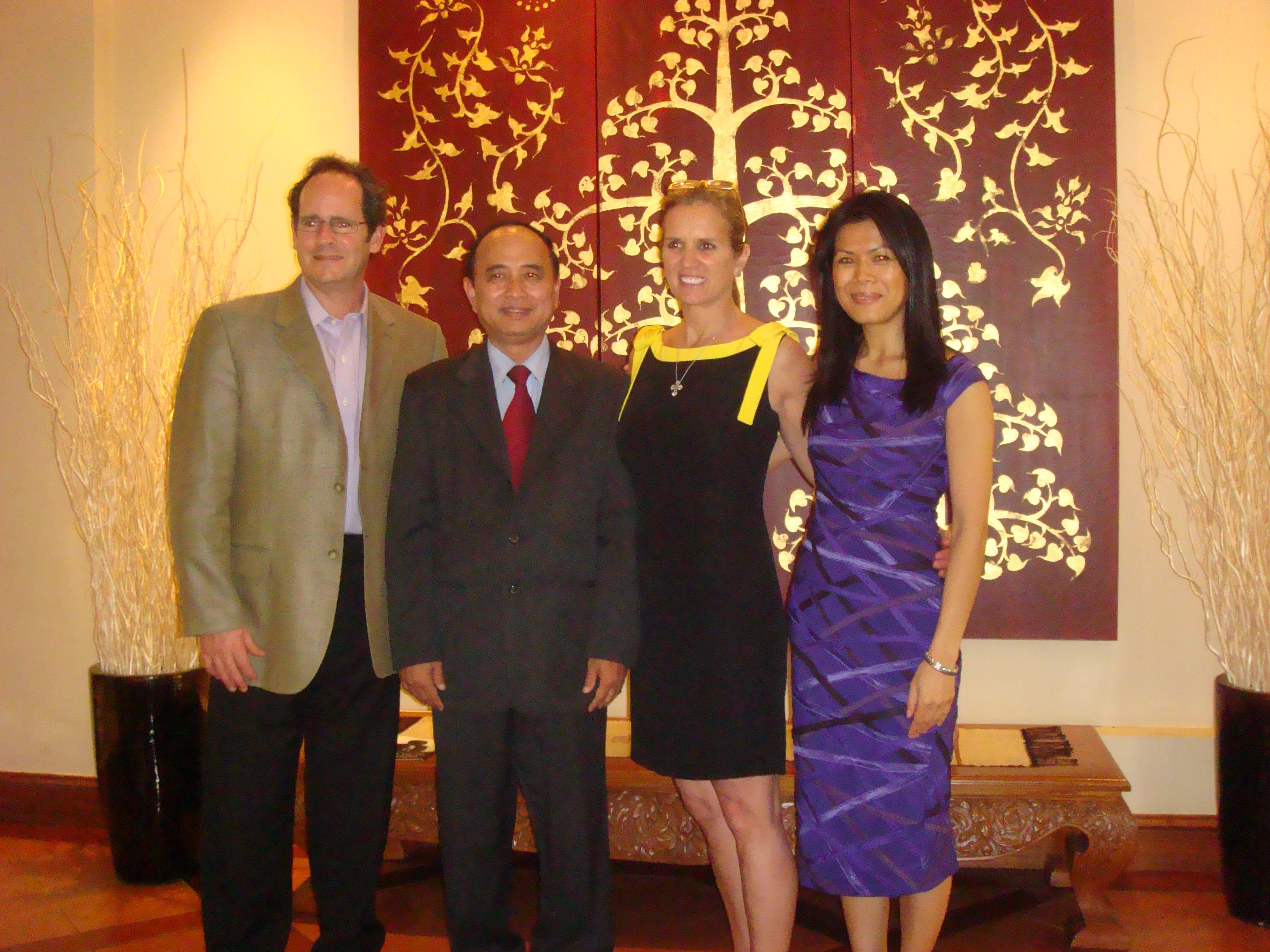 Kerry Kennedy, Om Yentieng, John Heffernan, Theary Seng 23 Feb. 2011 La Residence