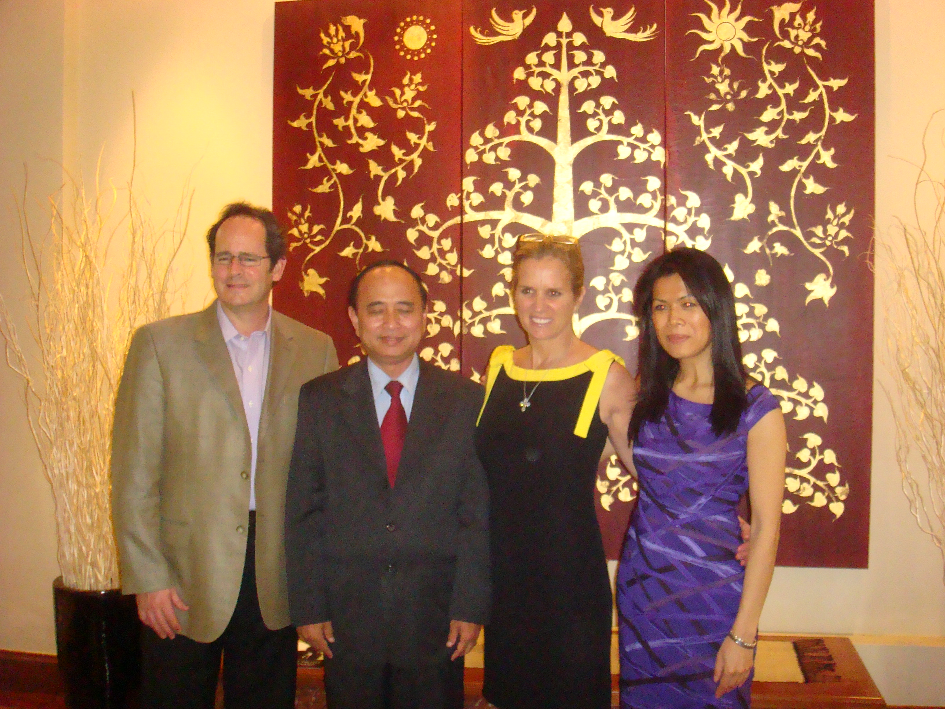 Kerry Kennedy, Om Yentieng, John Heffernan, Theary Seng 23 Feb. 2011 La Residence