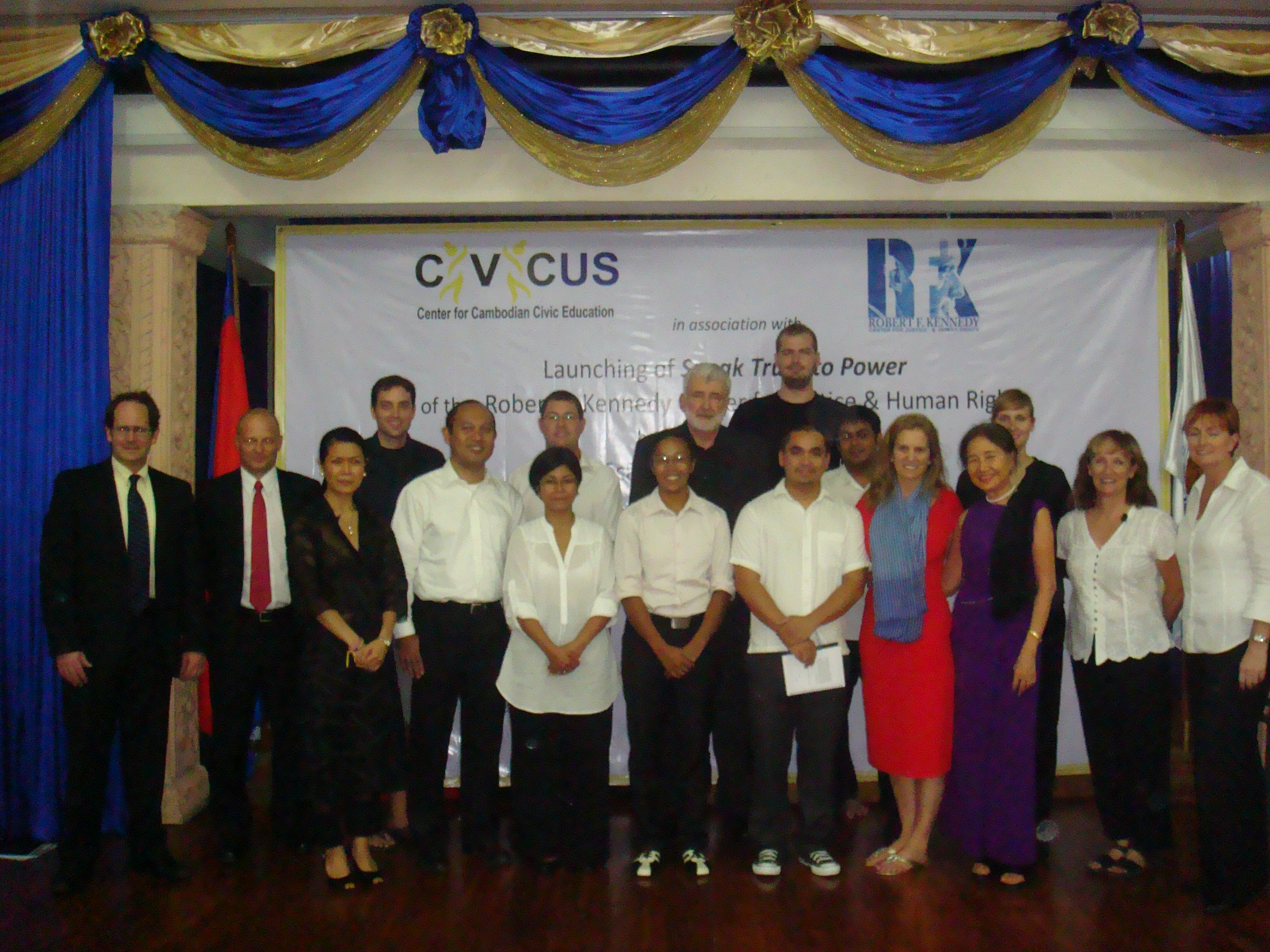 Kerry Kennedy, Theary Seng with the Phnom Penh Players 24 Feb. 2011