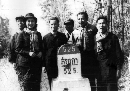 Sihanouk with KR leaders, 10 April 1973