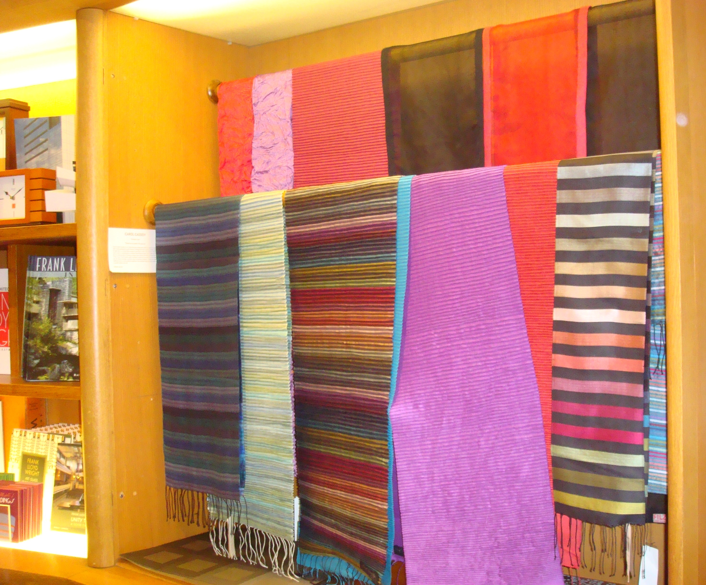 Cambodian silk scarves by Carol Cassidy at Guggenheim Museum (NYC, March 2010)