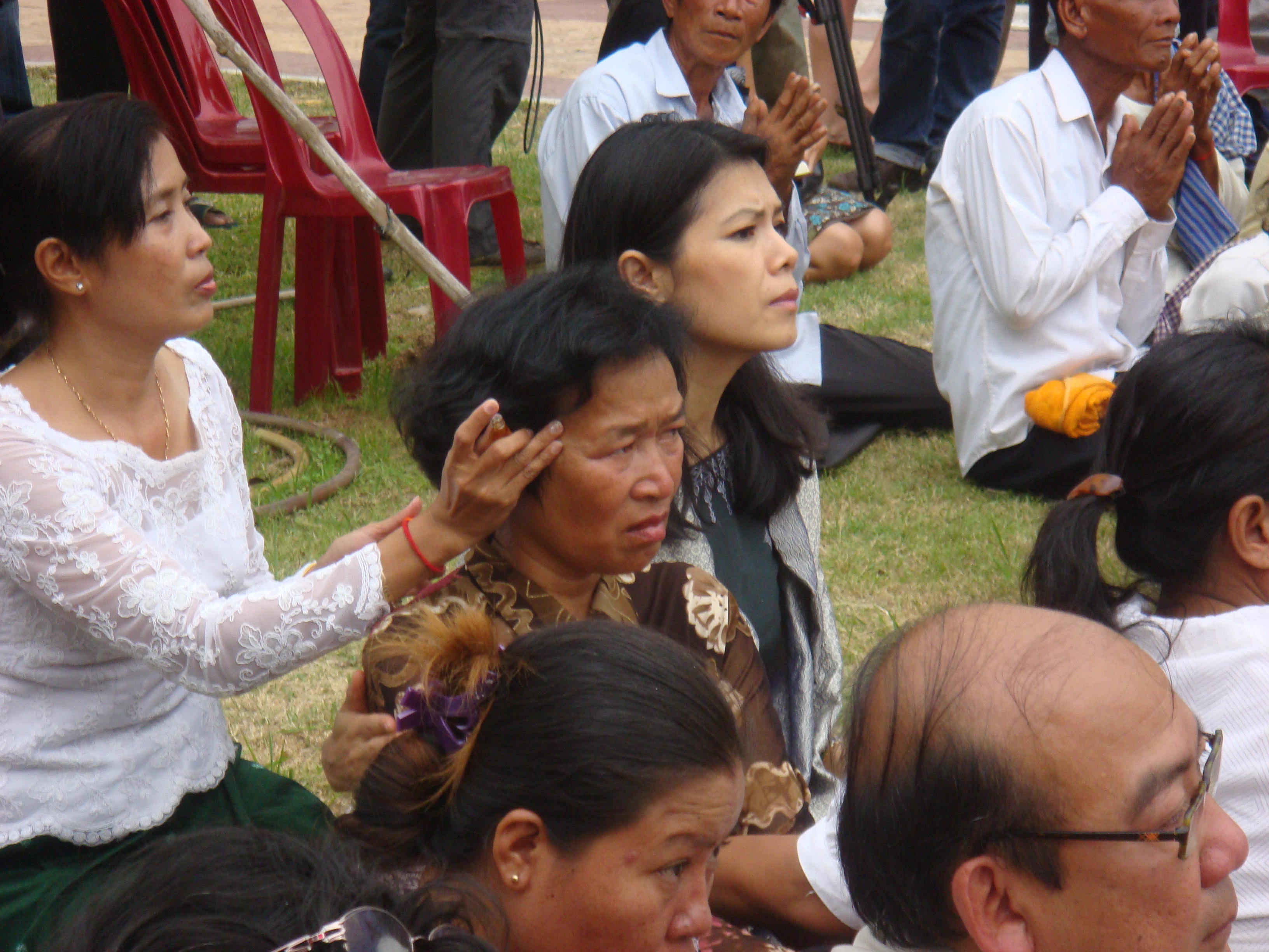 Theary Seng at Tuol Sleng, Sunday 25 July 2010