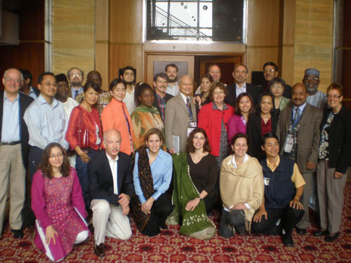 Theary Seng with NDI Election Short-Term Monitors in Bangladesh (Dhaka, Dec. 2008)
