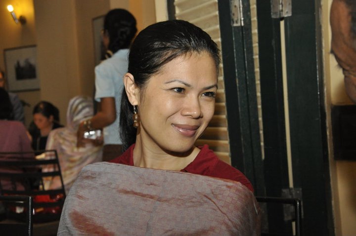 Theary Seng with Dr. Newton Peiris of Sri Lanka, 3 Oct. 2010 FCC Phnom Penh