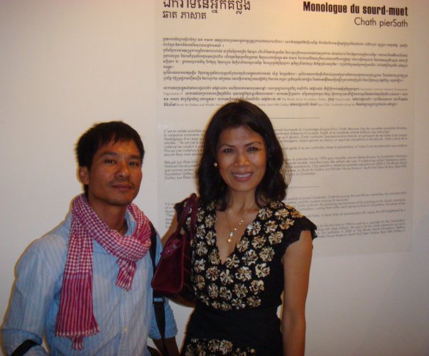 Theary Seng with artist Chath pier Sath, 2010