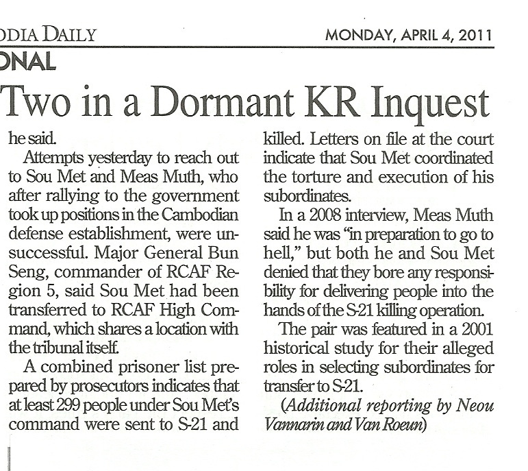 Theary Seng, Press Conference, 4 April 2011 - Cambodia Daily