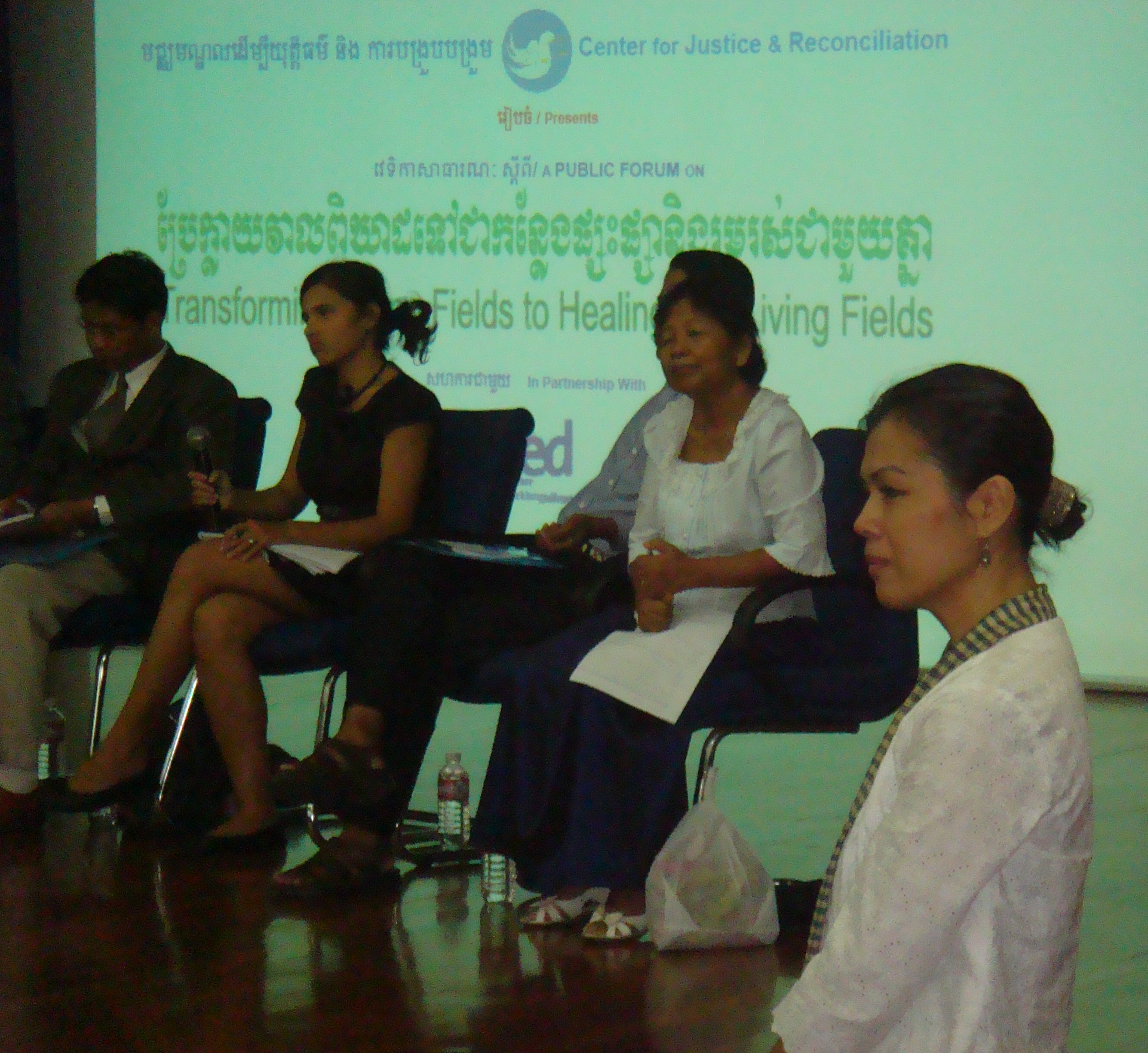 Theary Seng moderating the Transforming Killing Fields to Healing, Living Fields - Advent of Duch Verdict, 23 July 2010