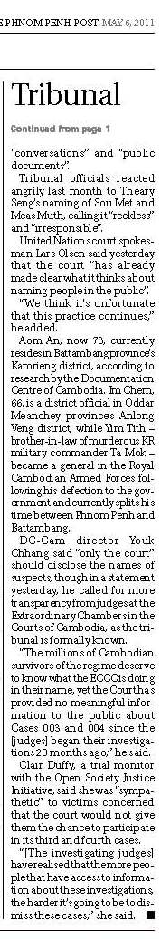 Phnom Penh Post, Case 004, 6 May 2011