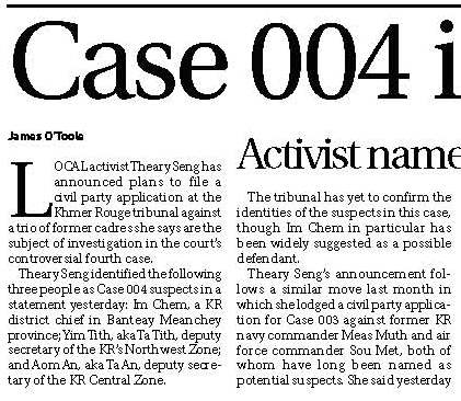 Phnom Penh Post, Case 004, 6 May 2011