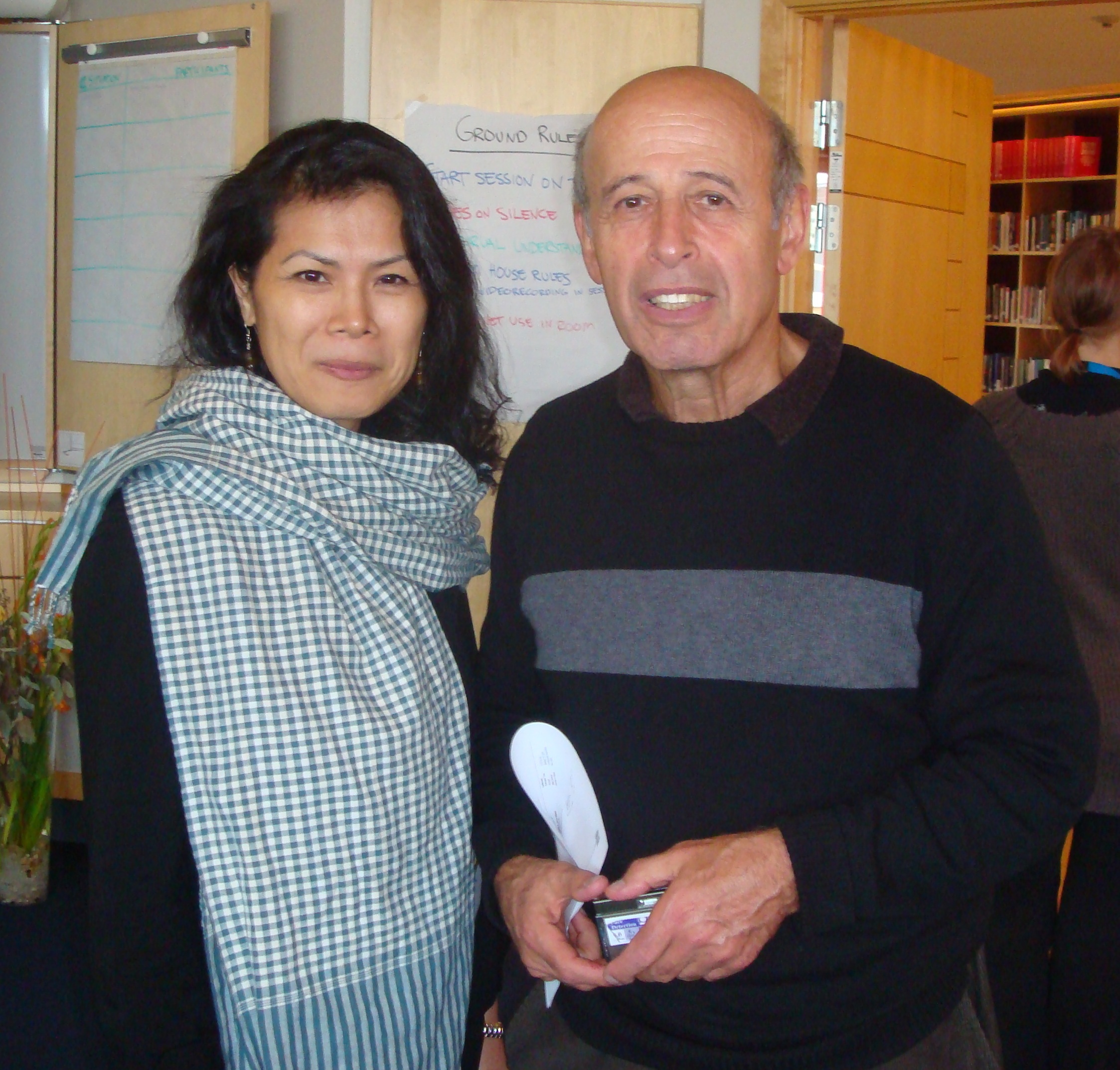 Theary Seng and Ervin Staub, Sando, Sweden Oct. 2010
