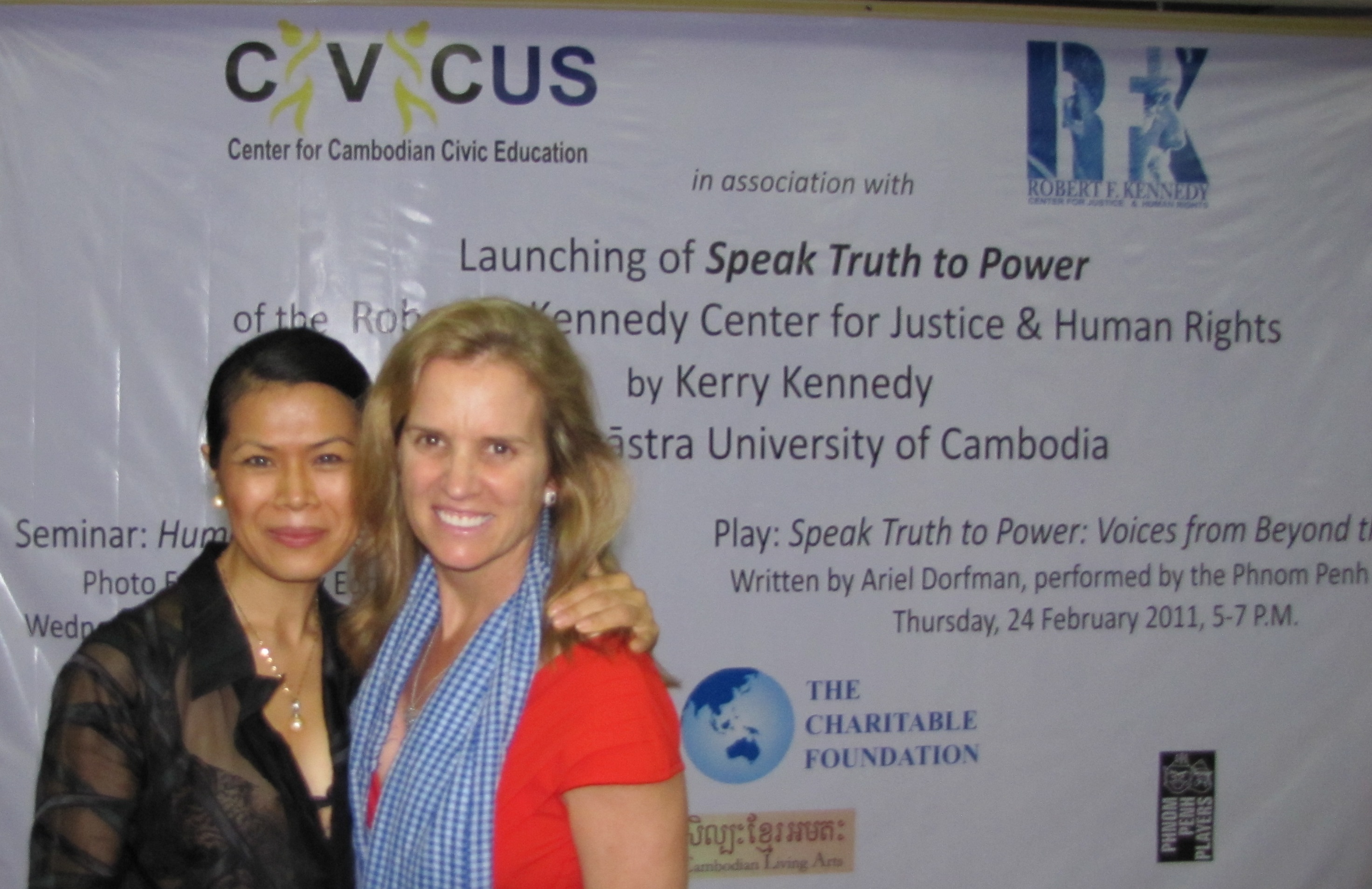 Theary Seng with Kerry Kennedy, 23 Feb. 2011