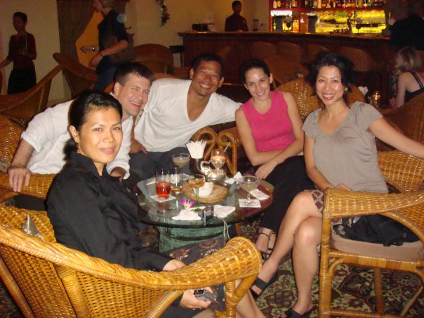 Author Loung Ung, husband Mark, Daravuth, Jenny and Theary Seng at Elephant Bar (Phnom Penh, December 2009) Loung Ung and Theary Seng at Elephant Bar (Phnom Penh, December 2009)