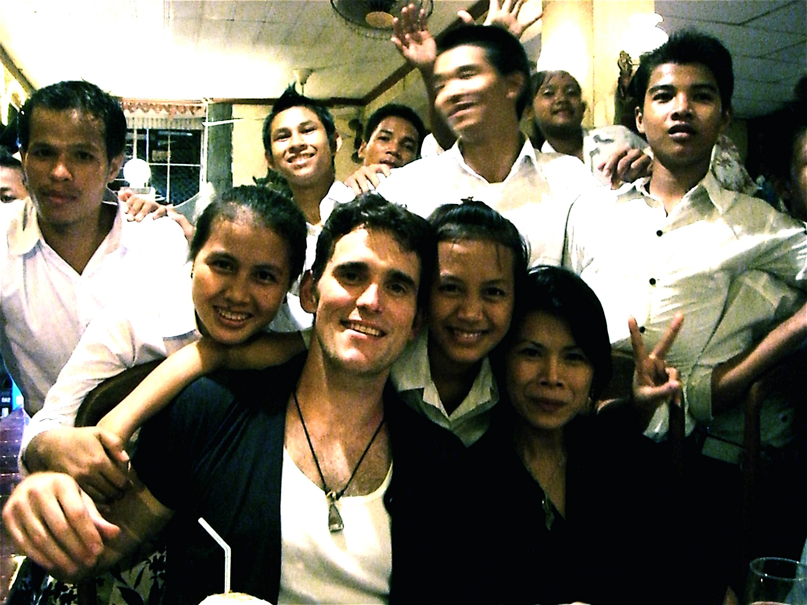 Matt Dillon and Theary Seng at Ponlork Restaurant (Sept. 2007)