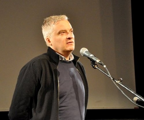 David Aronowitsch in front of Parkteatret, Oslo, 3 Feb. 2011
