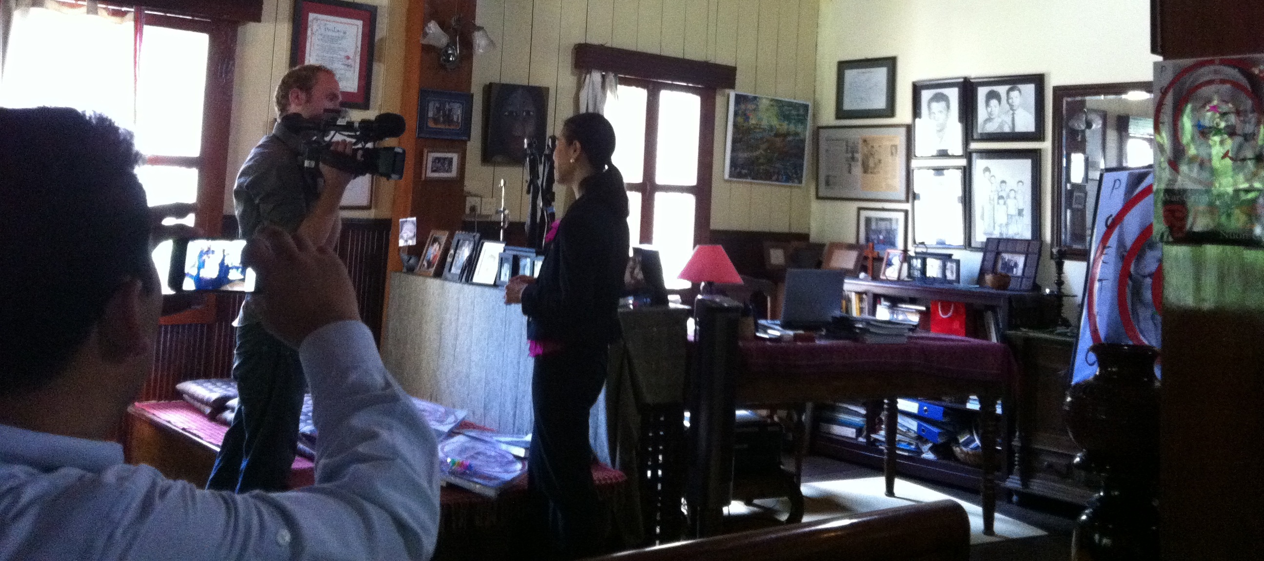 Theary Seng DW-Global German filming, 18 Nov. 2011