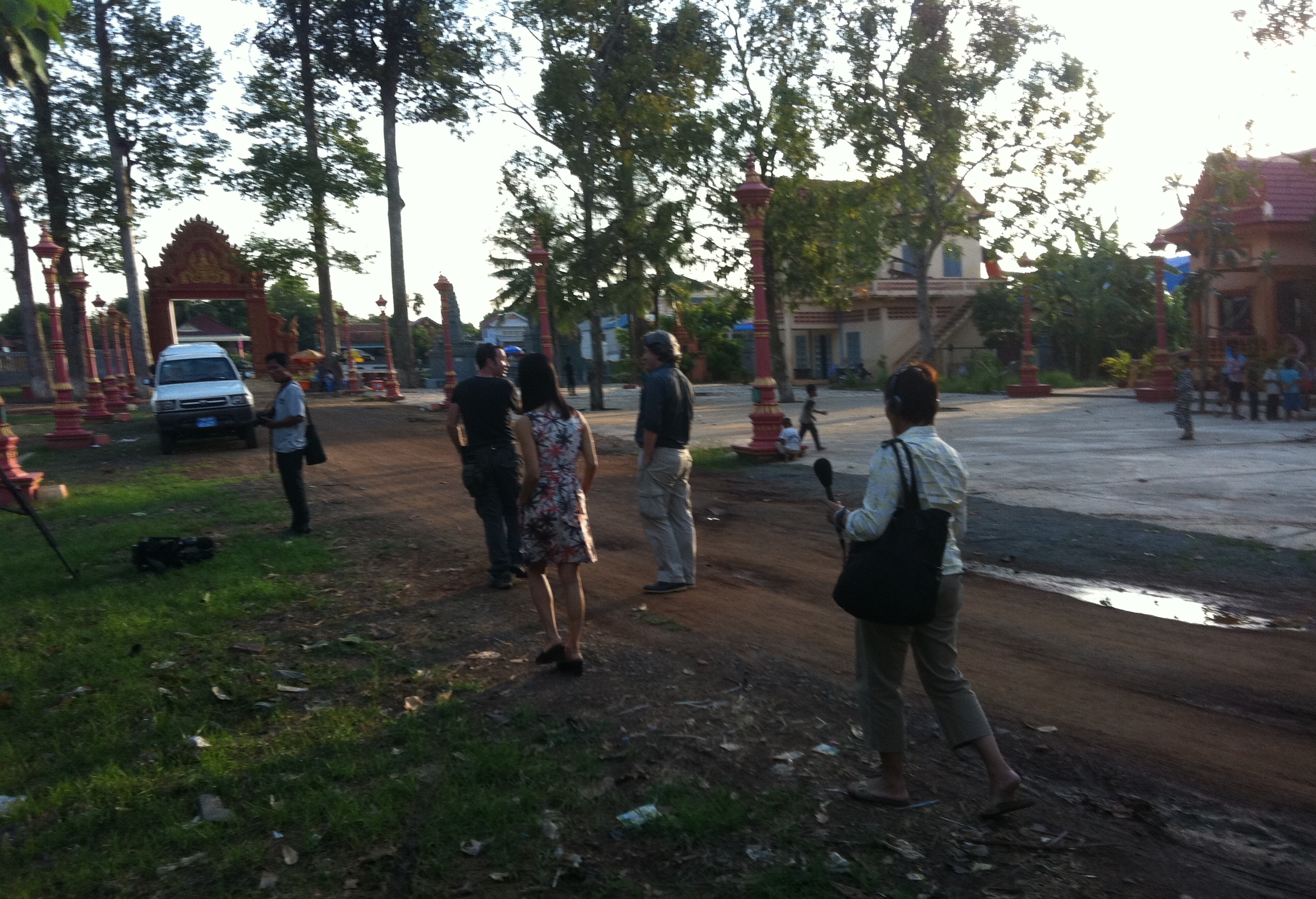 Theary Seng with BBC at Wat Champa, 20 Nov. 2011