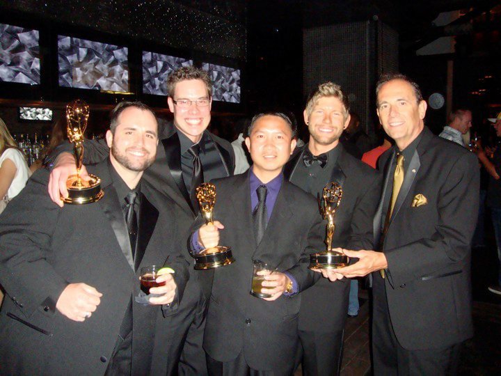 praCh and team after Emmy wins, San Diego, 26 June 2010