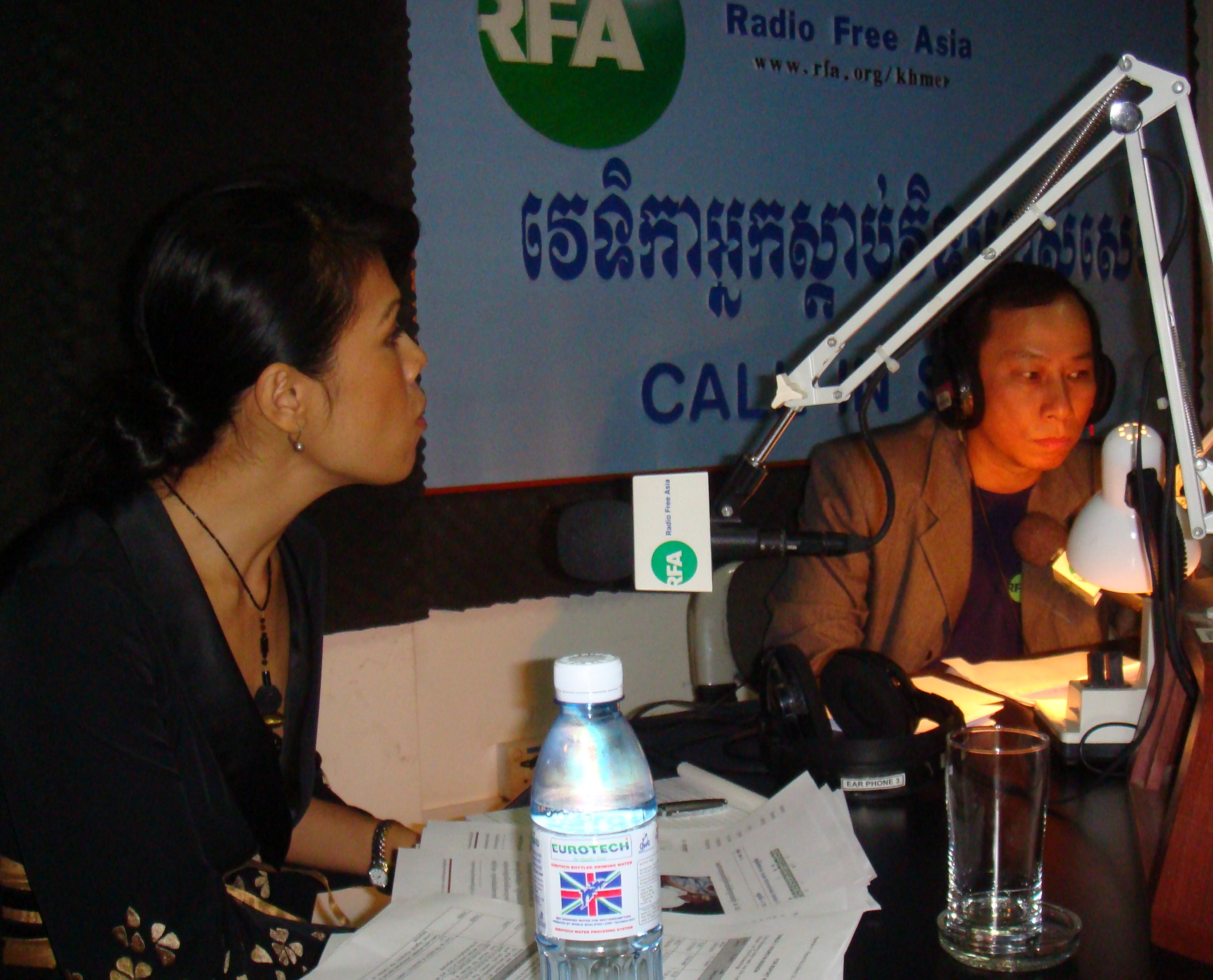 Theary Seng (Radio Free Asia, RFA studio Phnom Penh) Theary Seng at Radio Free Asia RFA