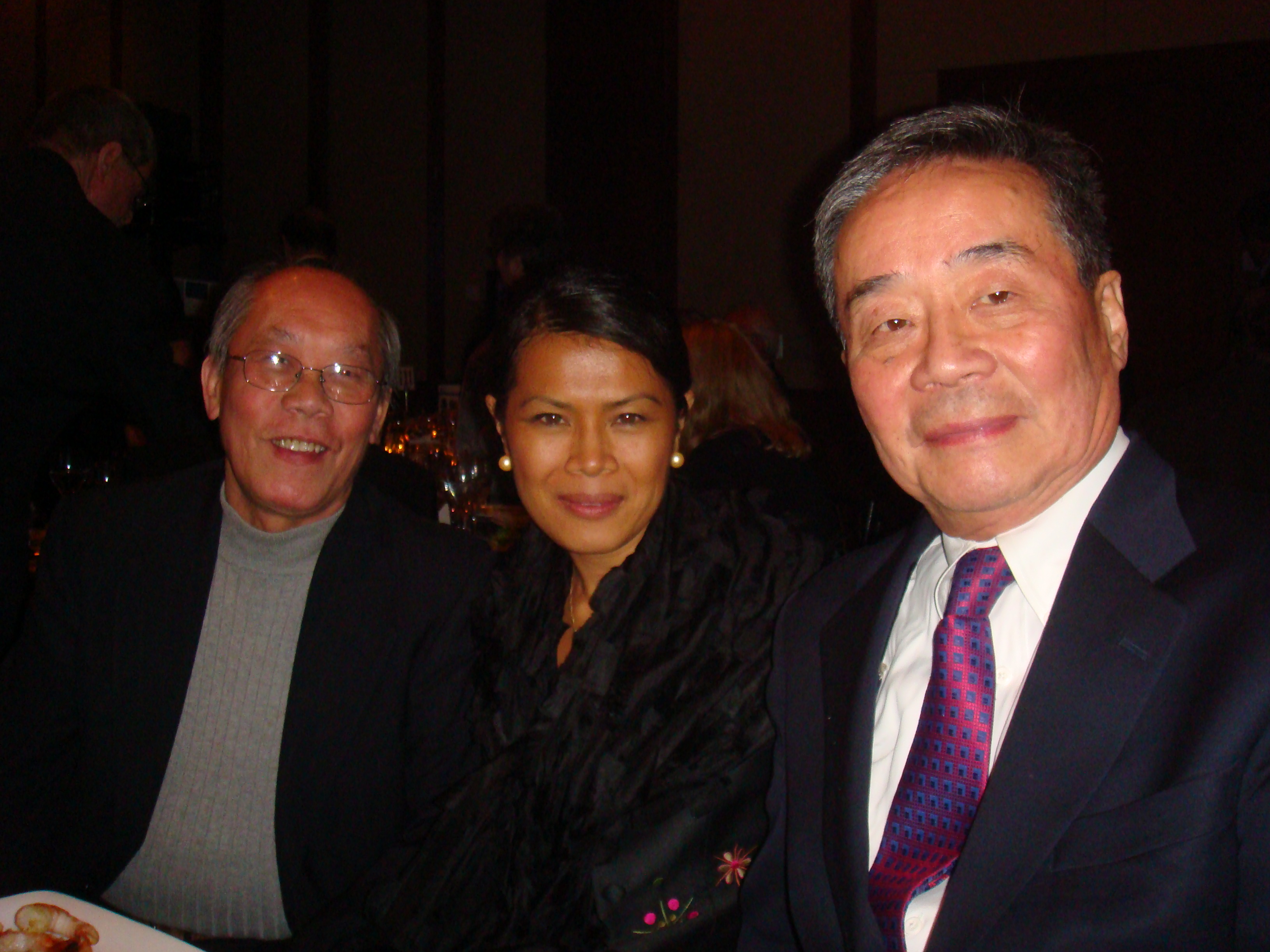 Dr. Doan Viet Hoat, Theary Seng, Harry Wu at RFK Gala, NYC 17 Nov. 2010