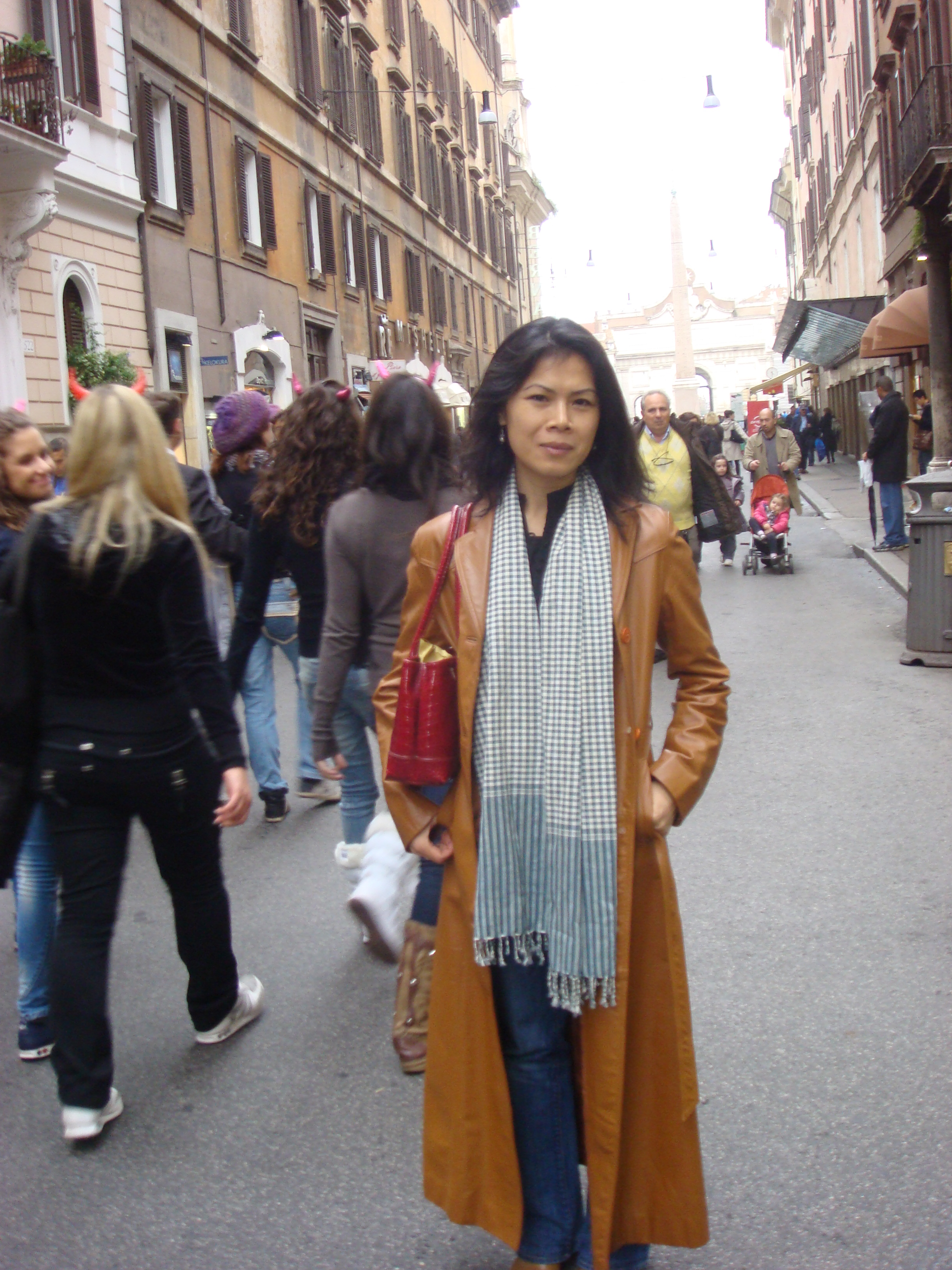 Theary Seng on Via Del Corso, Rome 31 Oct. 2010