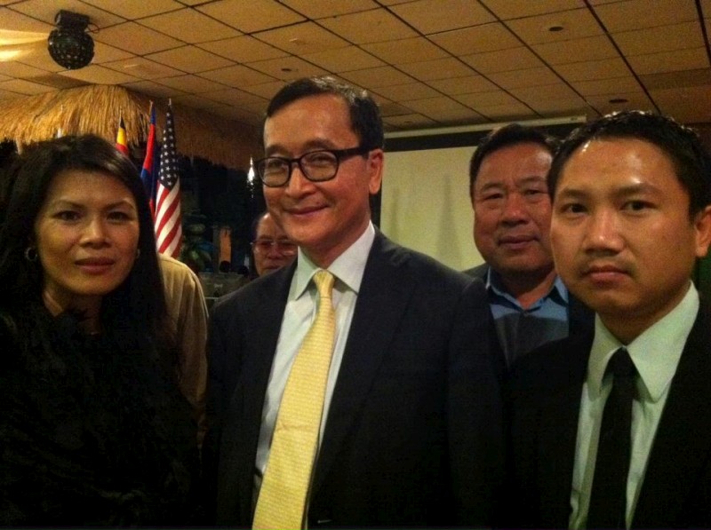 Sam Rainsy, praCh, uncle Eng, Theary in Long Beach, 25 March 2012