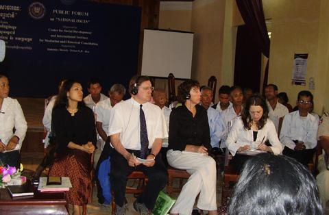 Theary Seng, David Scheffer, Heather Ryan, Tracey Gurd at CSD forum in Kampot, 2006