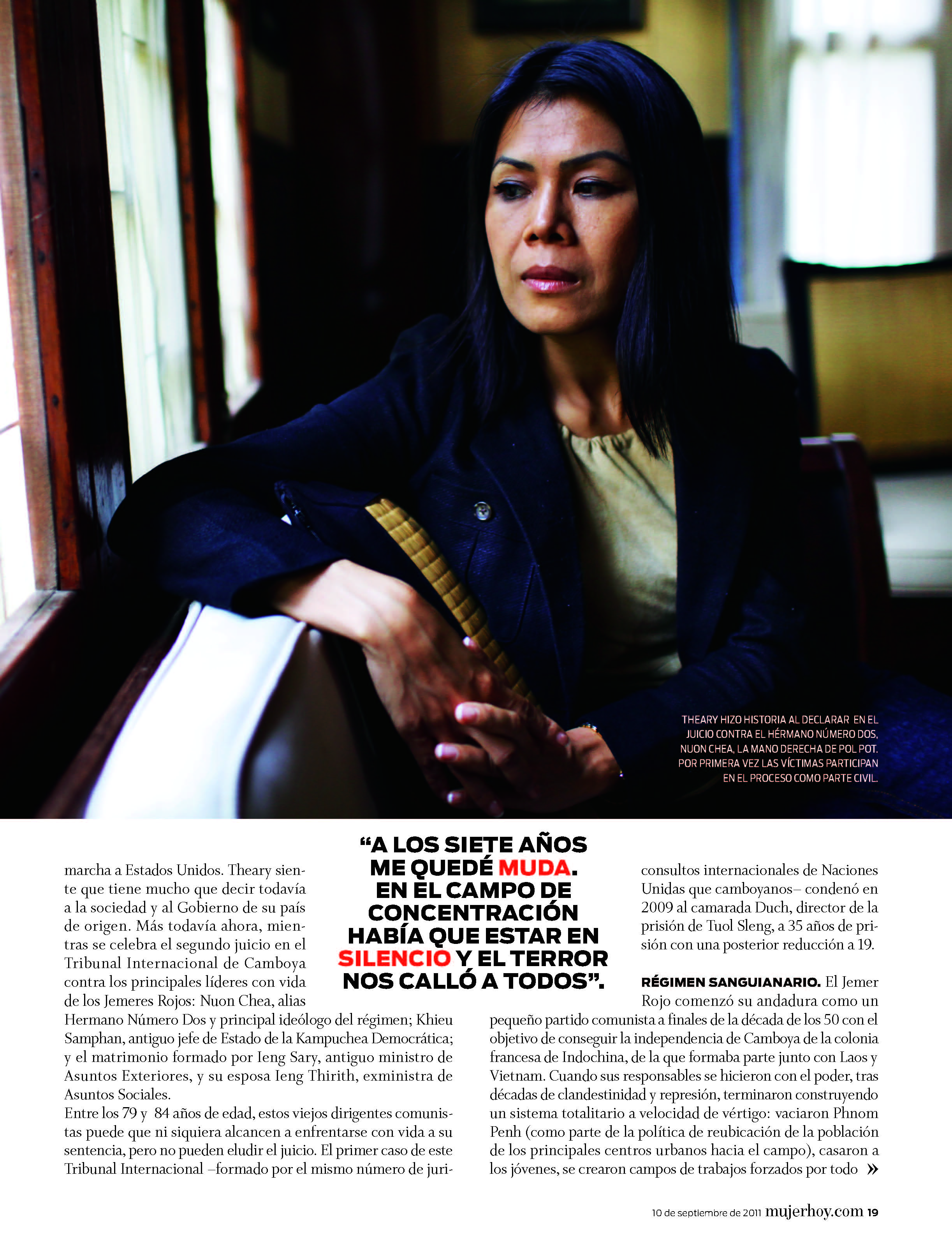 Theary Seng in Spanish women magazine, Sept. 2011