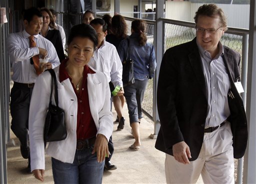 Theary Seng and Former US War Crimes Ambassador David Scheffer at the ECCC, 2009