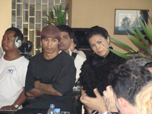 Theary Seng and KK at the Human Rights Panel hosted by Theary Seng for interns (FCC, 2008)