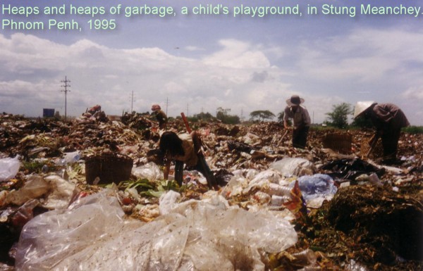 Theary Seng at Stung Meanchey garbage dump 1995