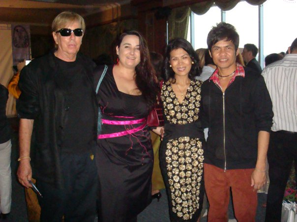 artist Leang Seckon, Fleur and Theary Seng (Cambodia International Film Festival, 28 Jan. 2010)