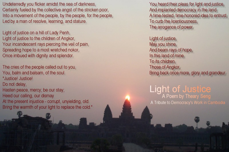 Poem:  Light of Justice by Theary Seng