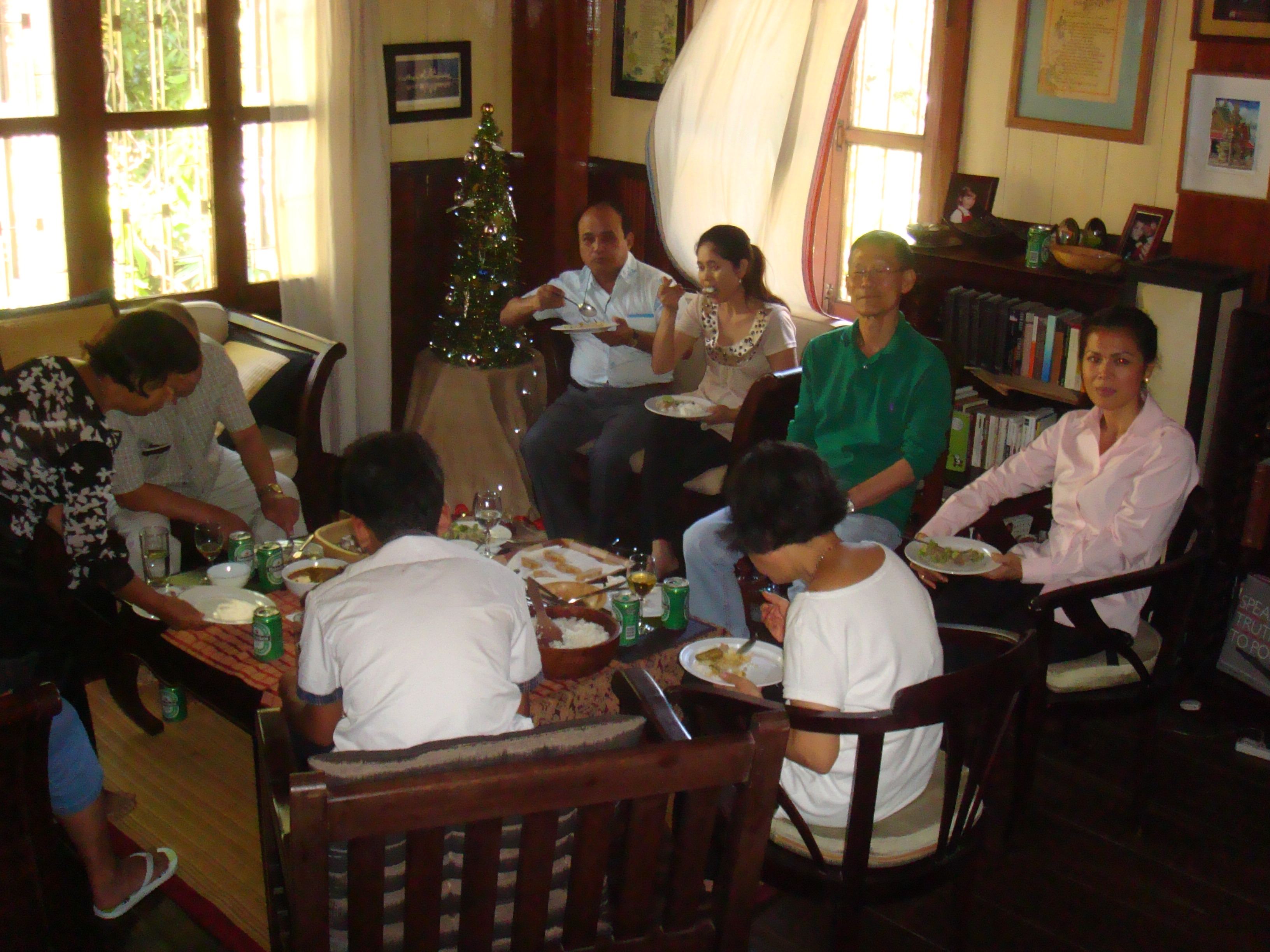 Theary Seng with Paris family, Dr. Denis (Phnom Penh, 1 Dec. 2010)