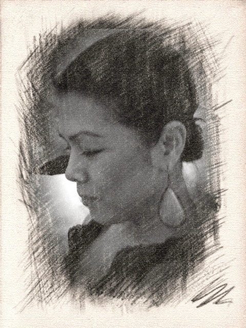 Sketch of Theary Seng by Roland Eng, 5 June 2011