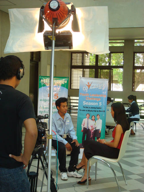 Theary Seng Youth Leadership Challenge, 5th Season Theary Seng interviewing candidate for Youth Leadership Challenge 5th Season, January 2009
